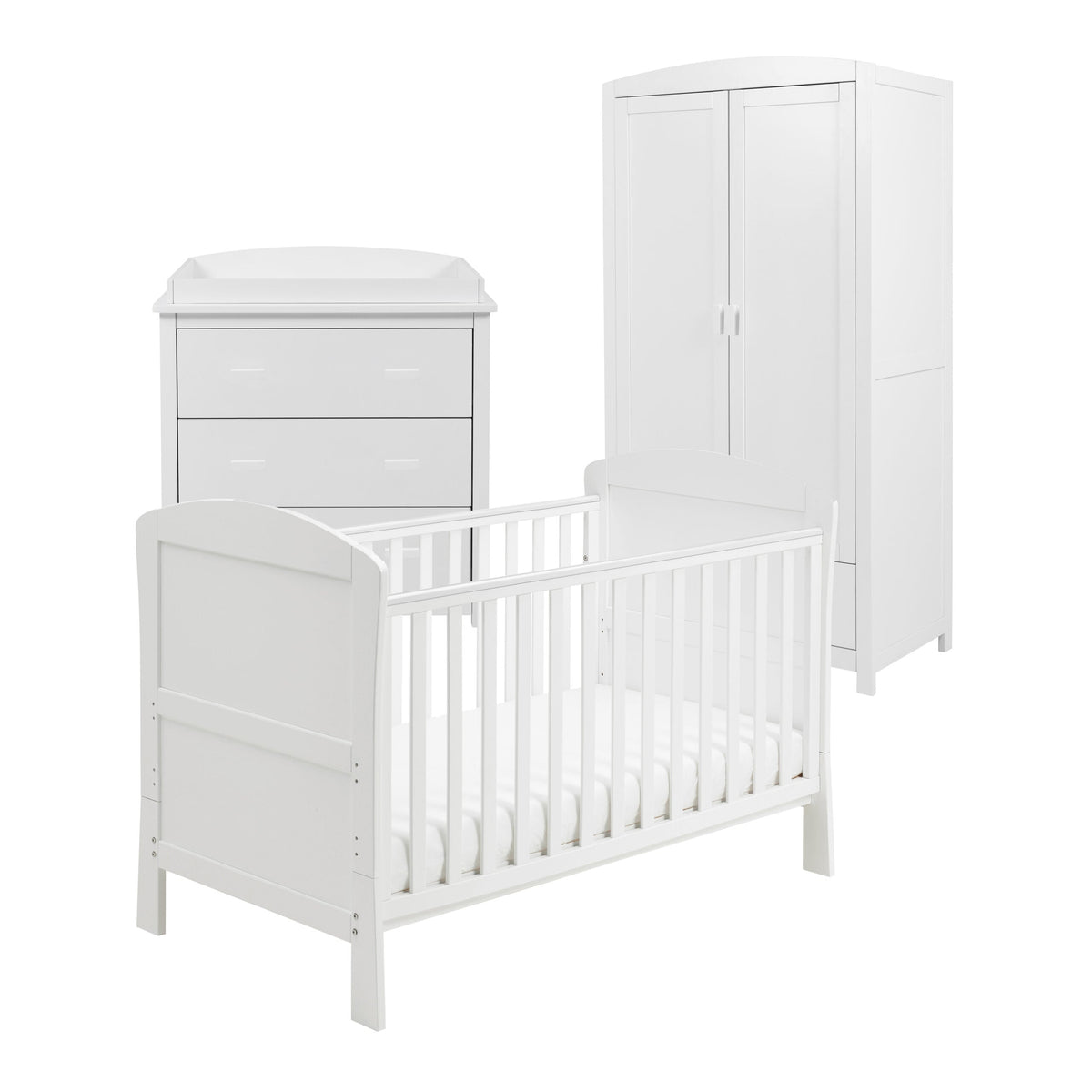 Aston 3 Piece Nursery Furniture Set - White