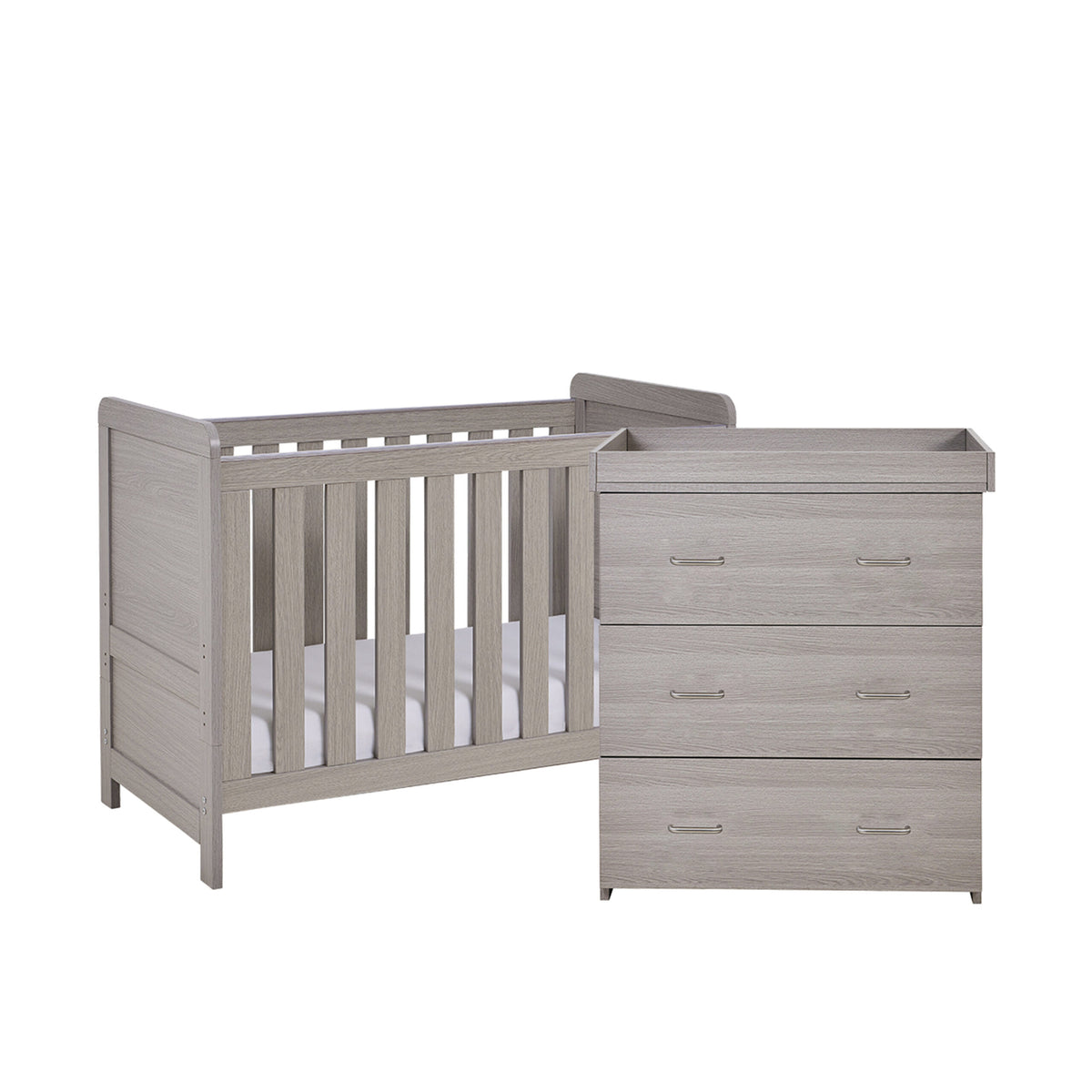 Caro Mini 2 Piece Nursery Furniture Set - Grey Wash
