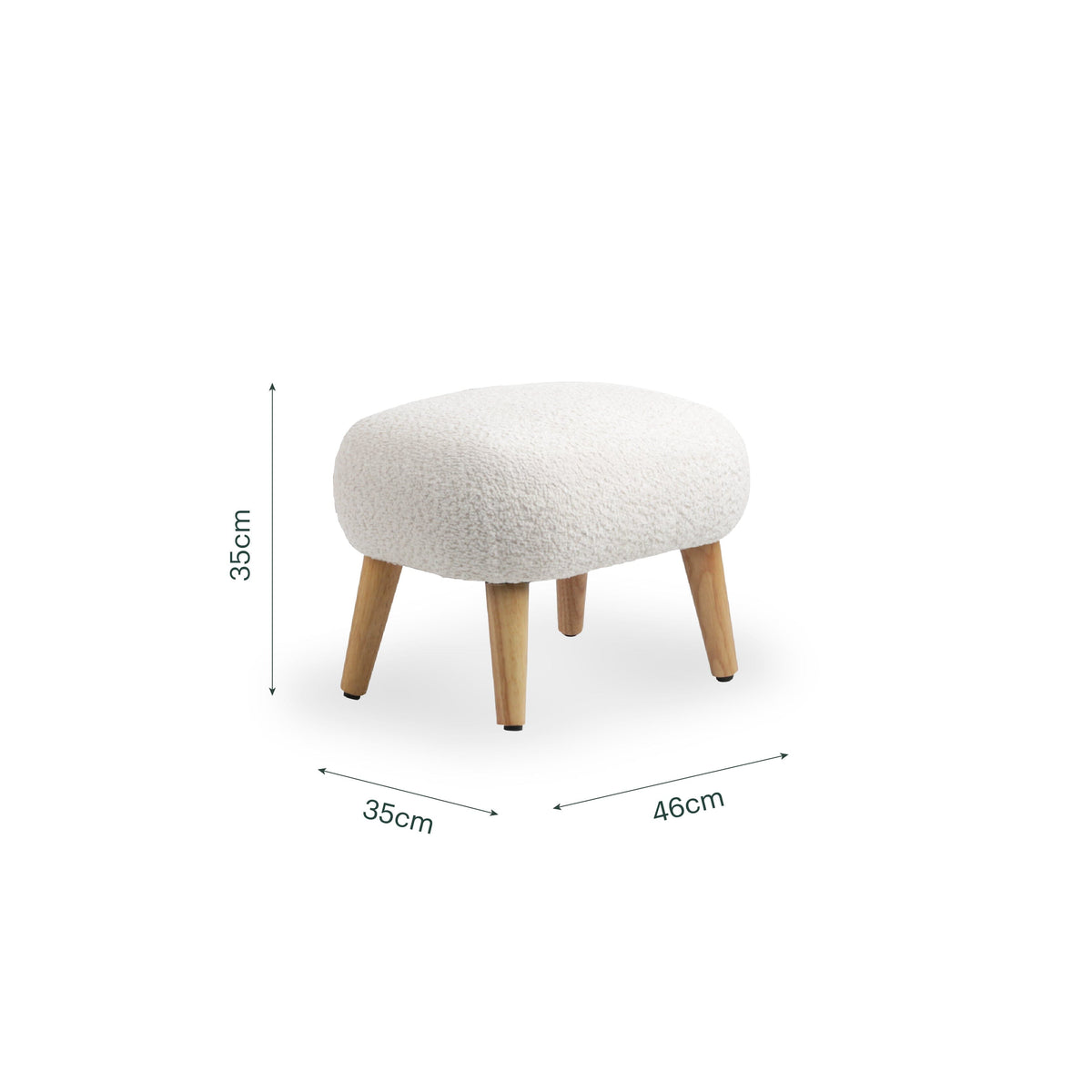 Etta Footstool - Bouclé Off White