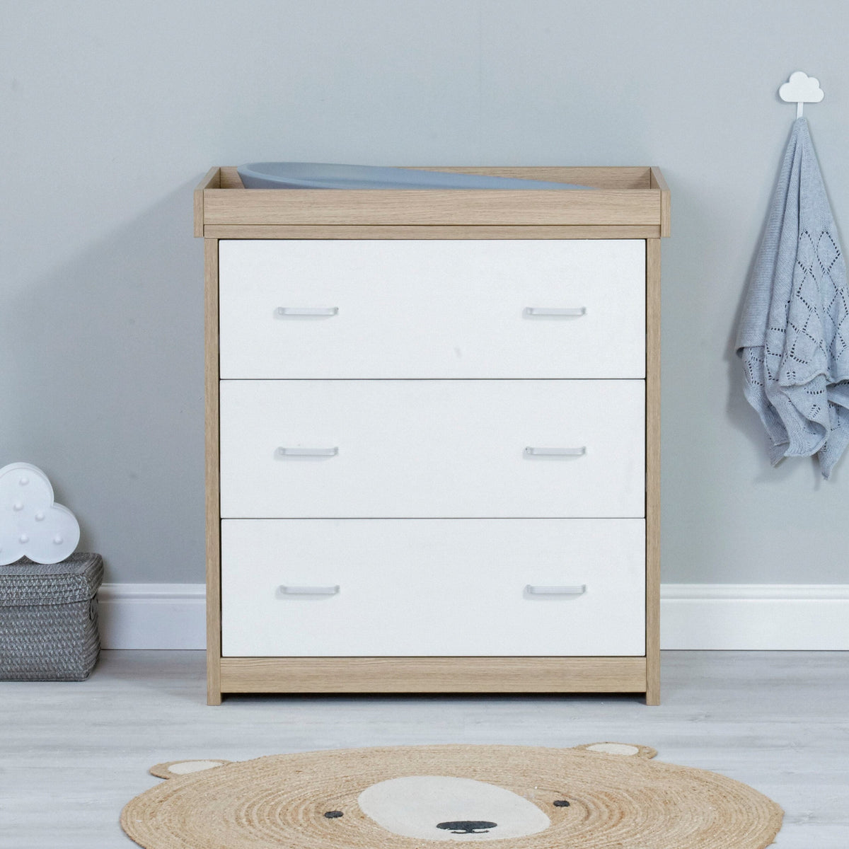 Veni 2 Piece Nursery Furniture Set - Oak White