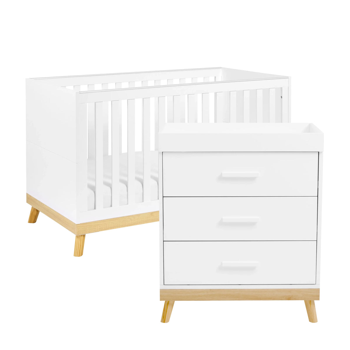 Mona 2 Piece Nursery Furniture Set - White