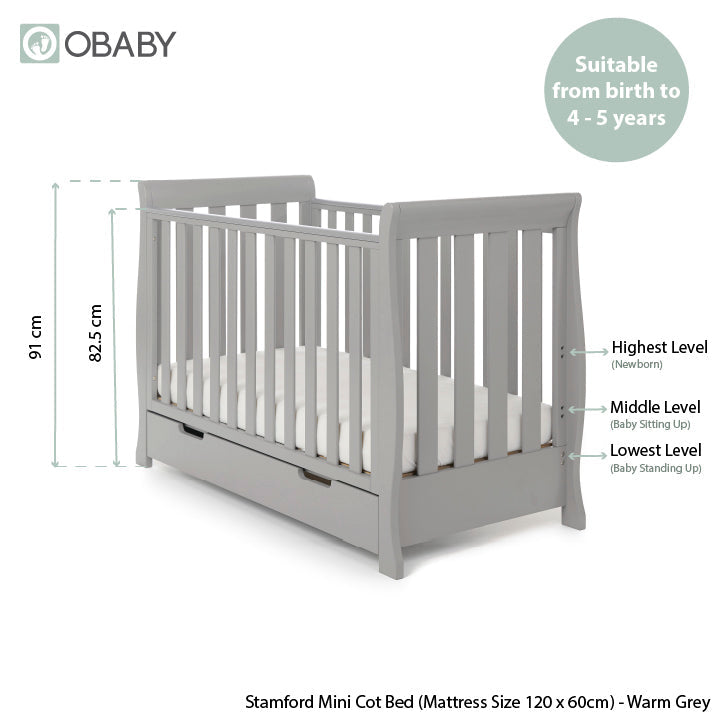 Stamford Mini Sleigh 3 Piece Room Set - Warm Grey (6)