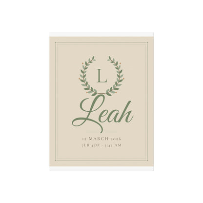 Personalised Nursery Name Print