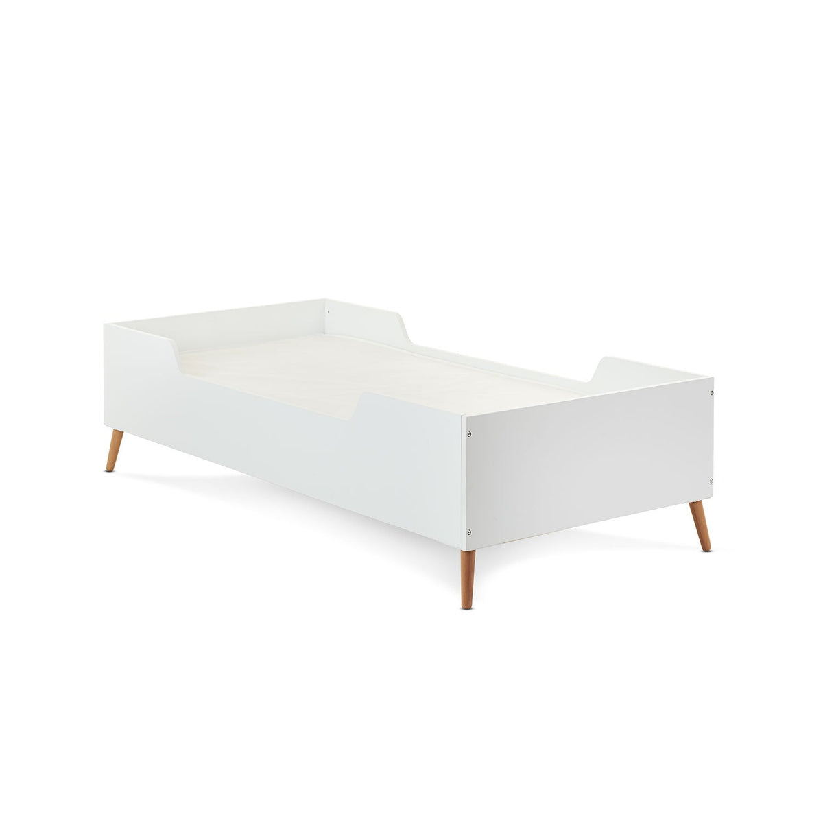 Maya Single Bed - White With Natural (2)