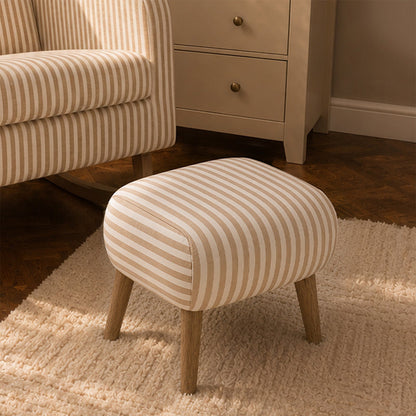 Etta Footstool - Beach Stripe