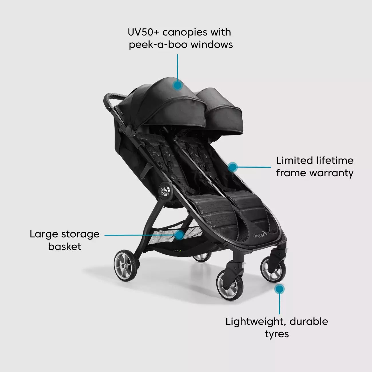 Baby Jogger city tour 2 double buggy Designer Babies