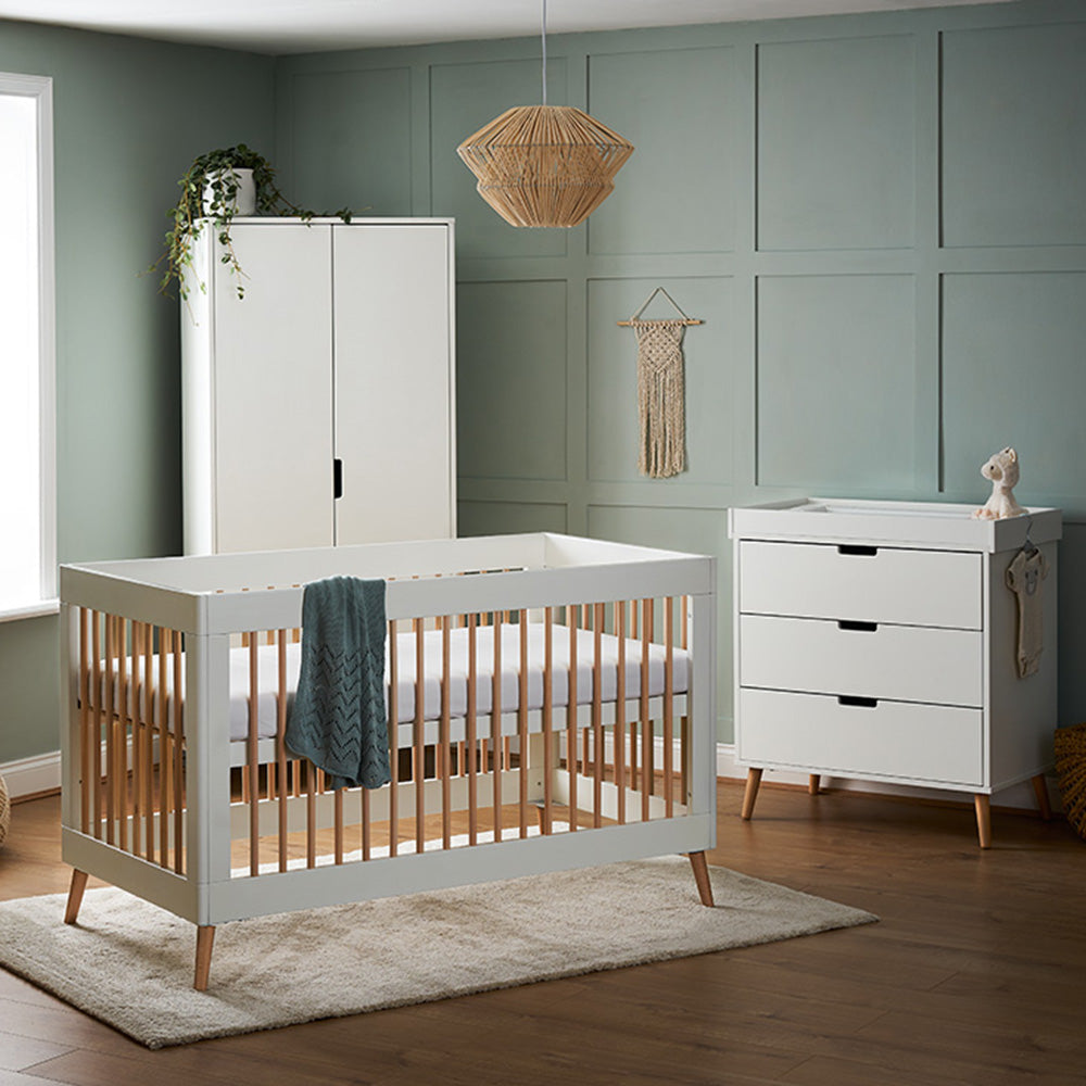 Maya 3 Piece Room Set - White With Natural