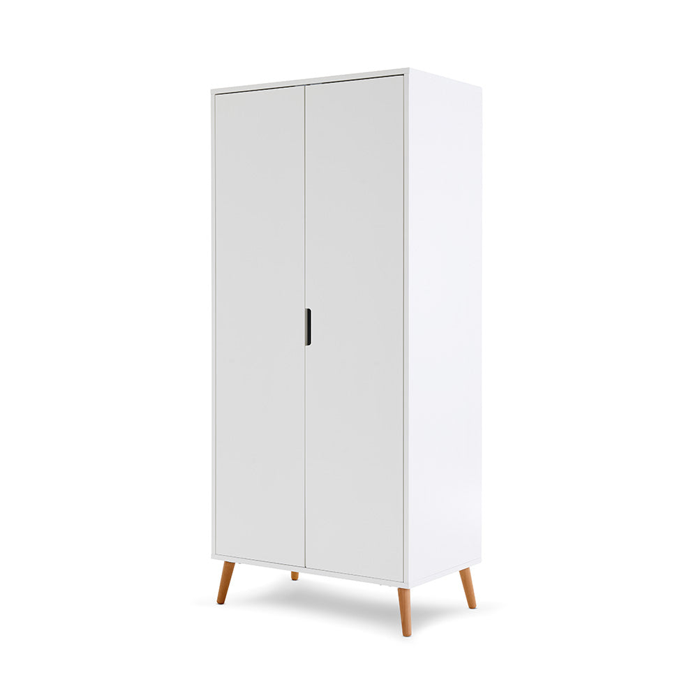 Maya Double Wardrobe - White With Natural (3)