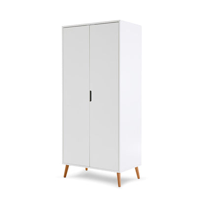 Maya Double Wardrobe - White With Natural (3)
