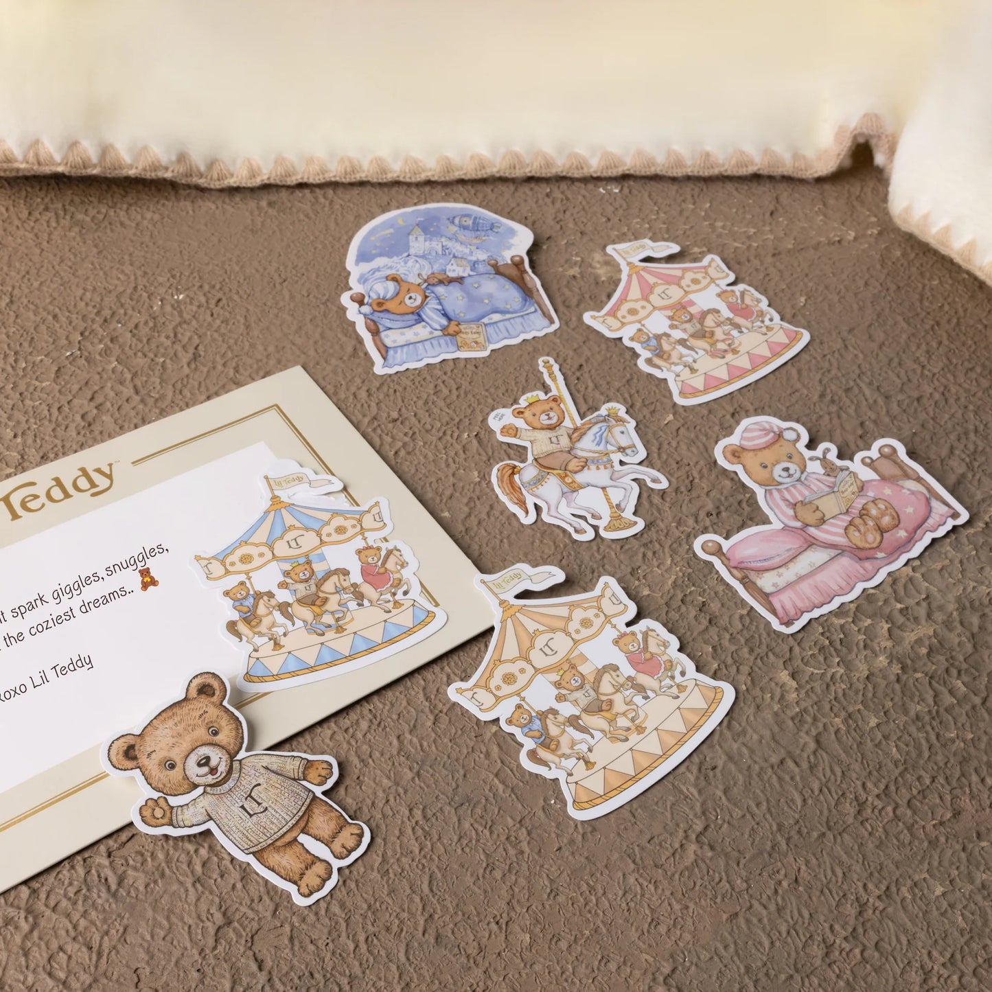 Lil Teddy’s Merry Go Snuggle Sugary Pink