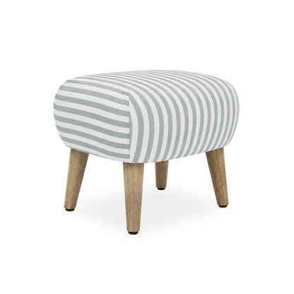 Etta Footstool - Sea Salt Stripe