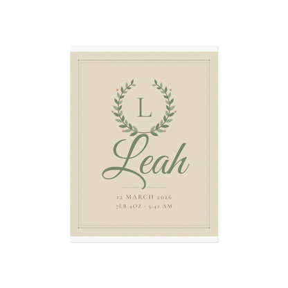 Personalised Nursery Name Print