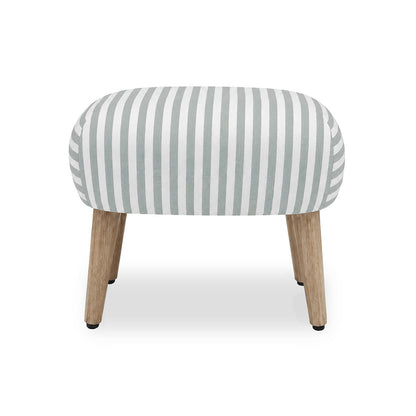 Etta Footstool - Sea Salt Stripe