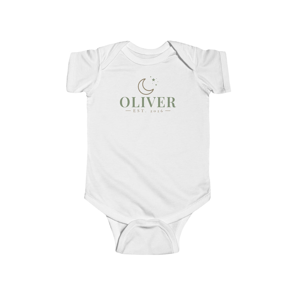 Personalised Moon & Stars Baby Bodysuit