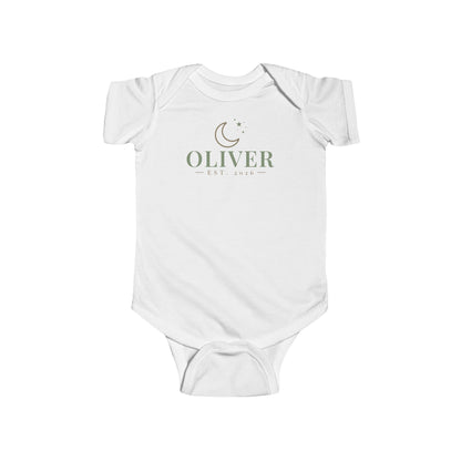 Personalised Moon & Stars Baby Bodysuit