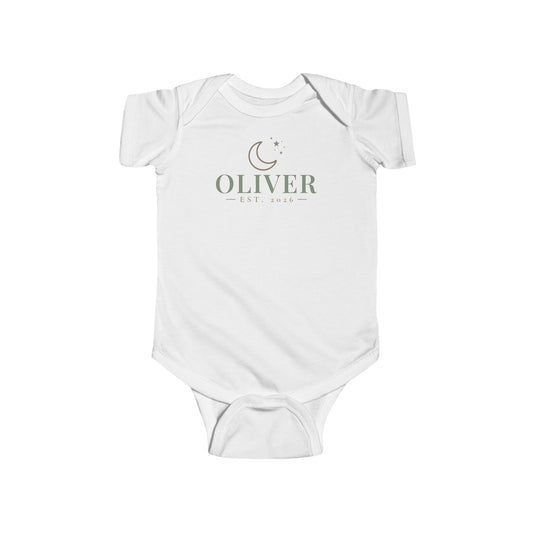 Personalised Moon & Stars Baby Bodysuit