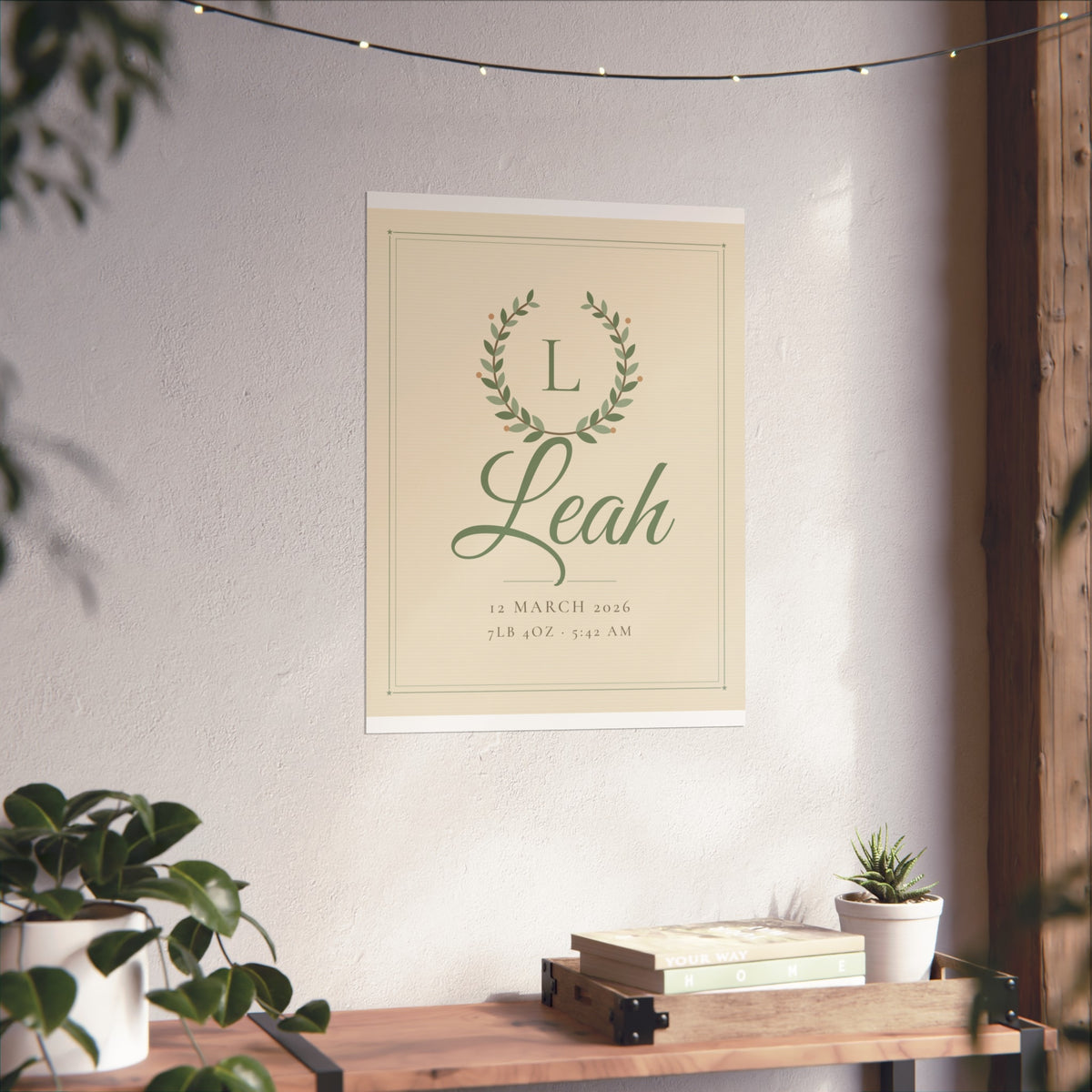 Personalised Nursery Name Print