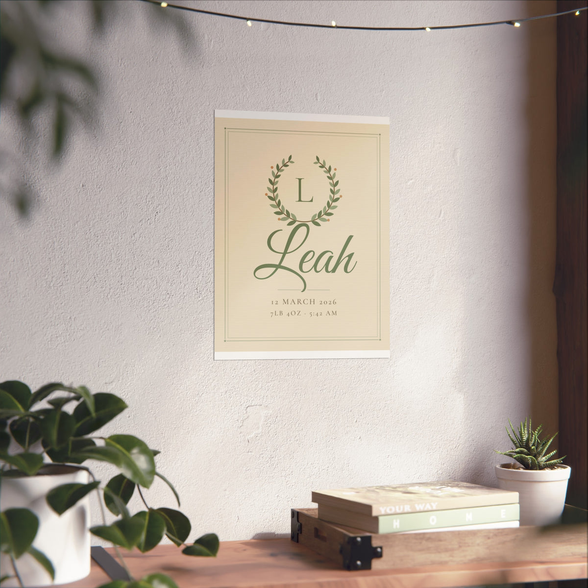 Personalised Nursery Name Print