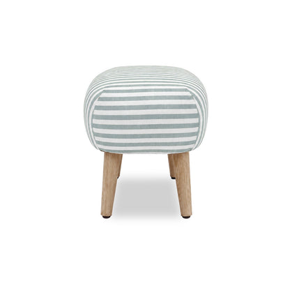 Etta Footstool - Sea Salt Stripe
