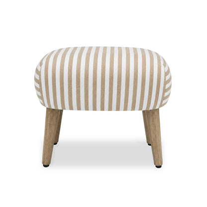 Etta Footstool - Beach Stripe