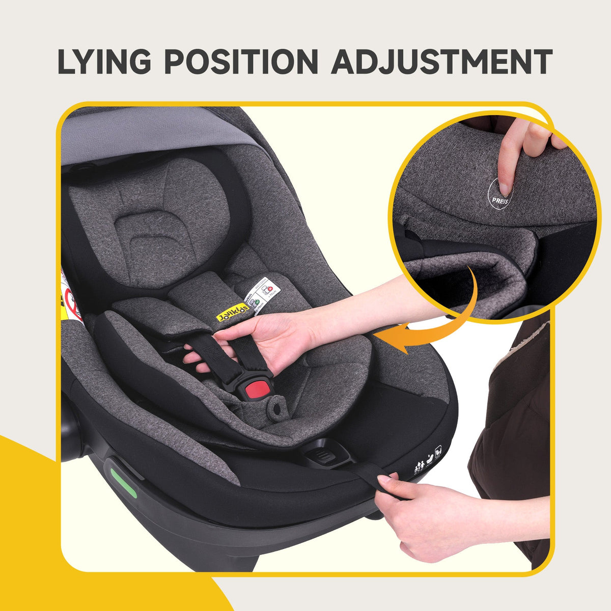 JoviKids Aria i-Size Infant Car Seat with ISOFIX Base