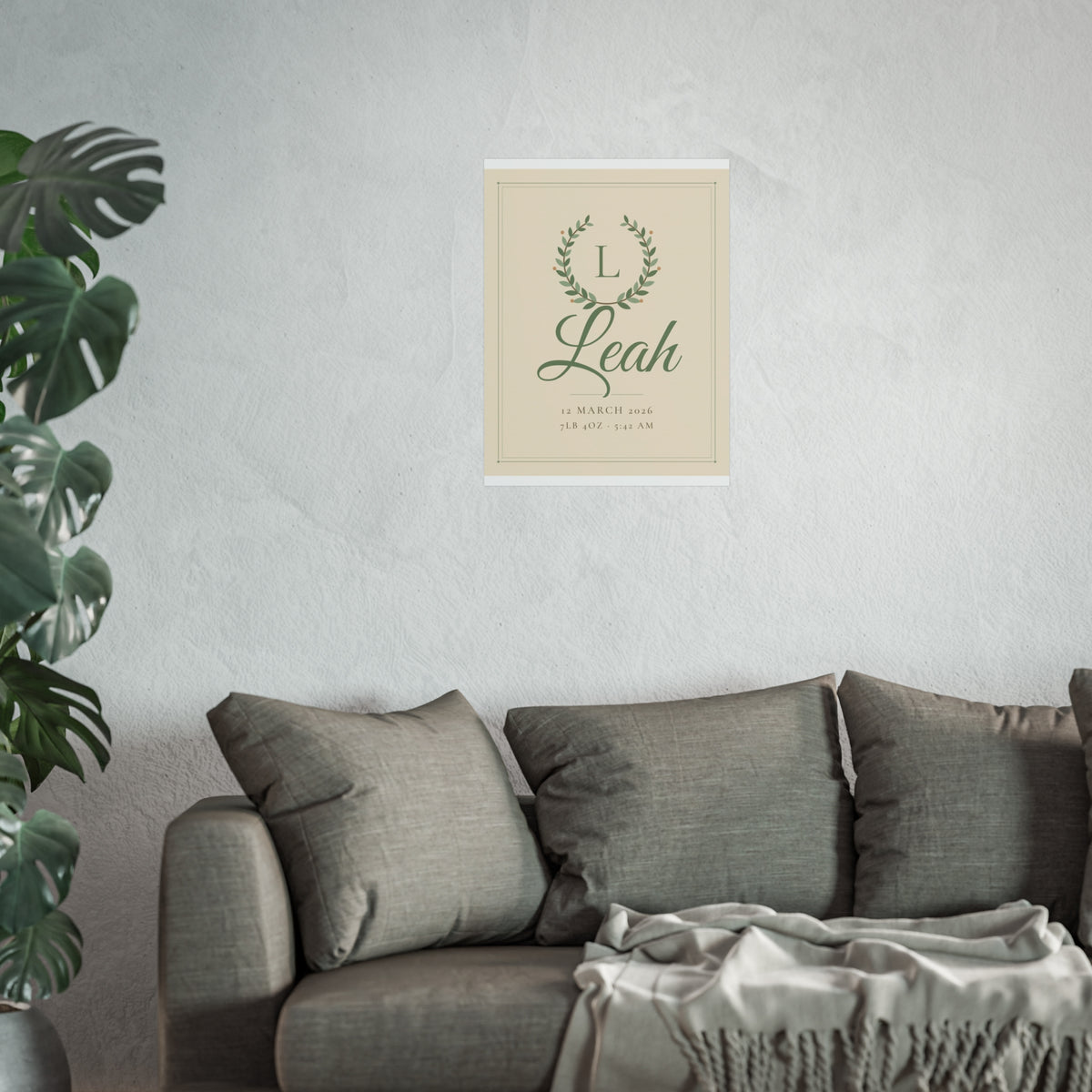 Personalised Nursery Name Print