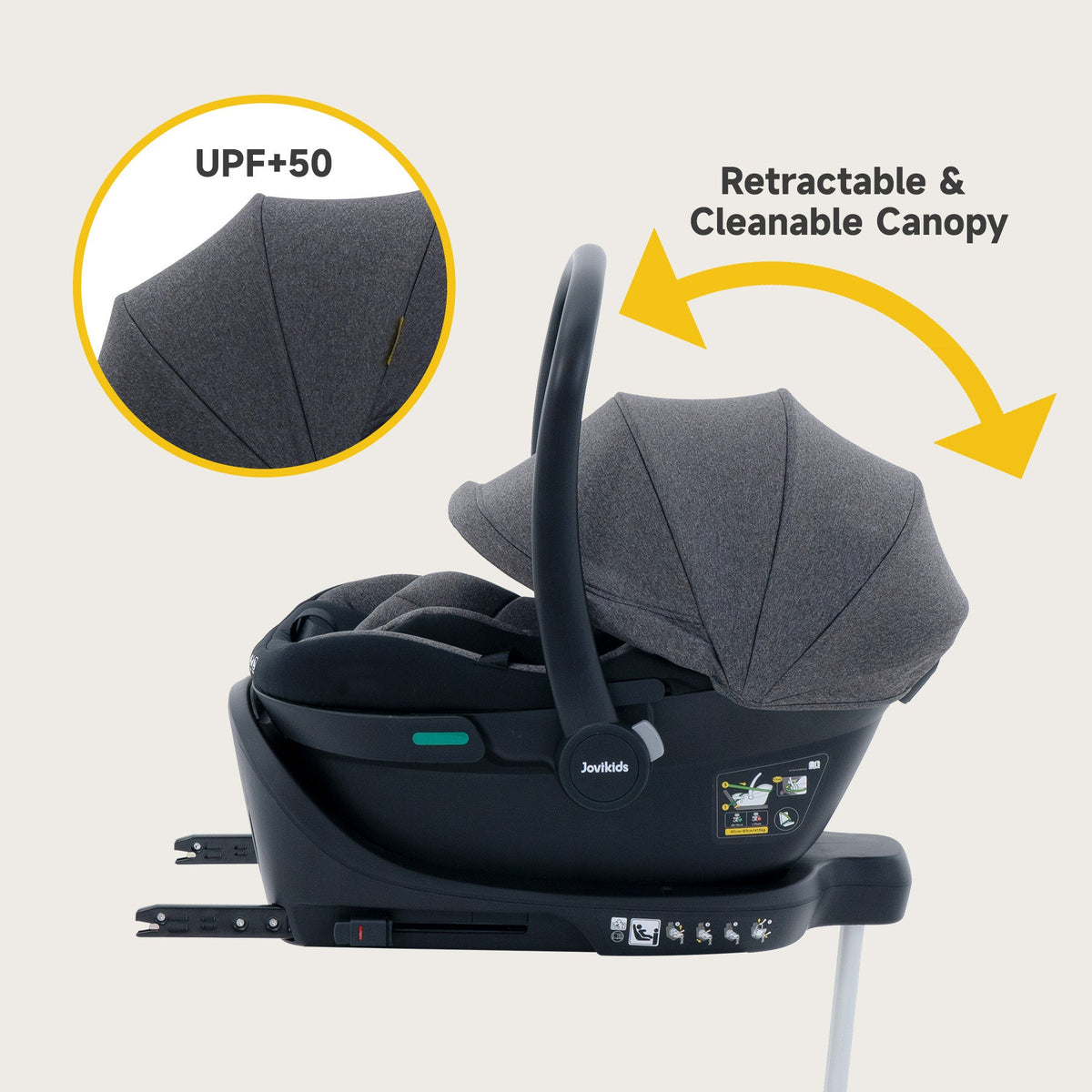 JoviKids Aria i-Size Infant Car Seat with ISOFIX Base