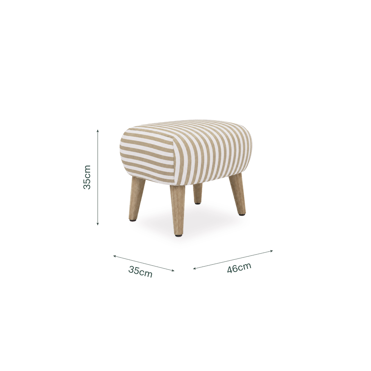 Etta Footstool - Beach Stripe