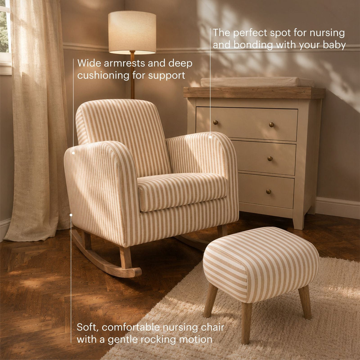 Etta Nursing Chair - Beach Stripe