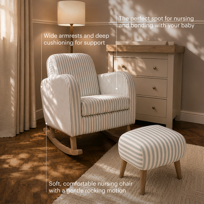 Etta Nursing Chair - Sea Salt Stripe