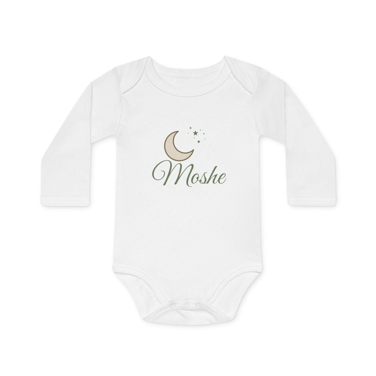 Personalised Organic Long-Sleeve Baby Grow
