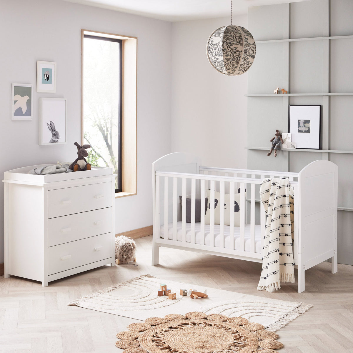Aston 2 Piece Nursery Furniture Set - White