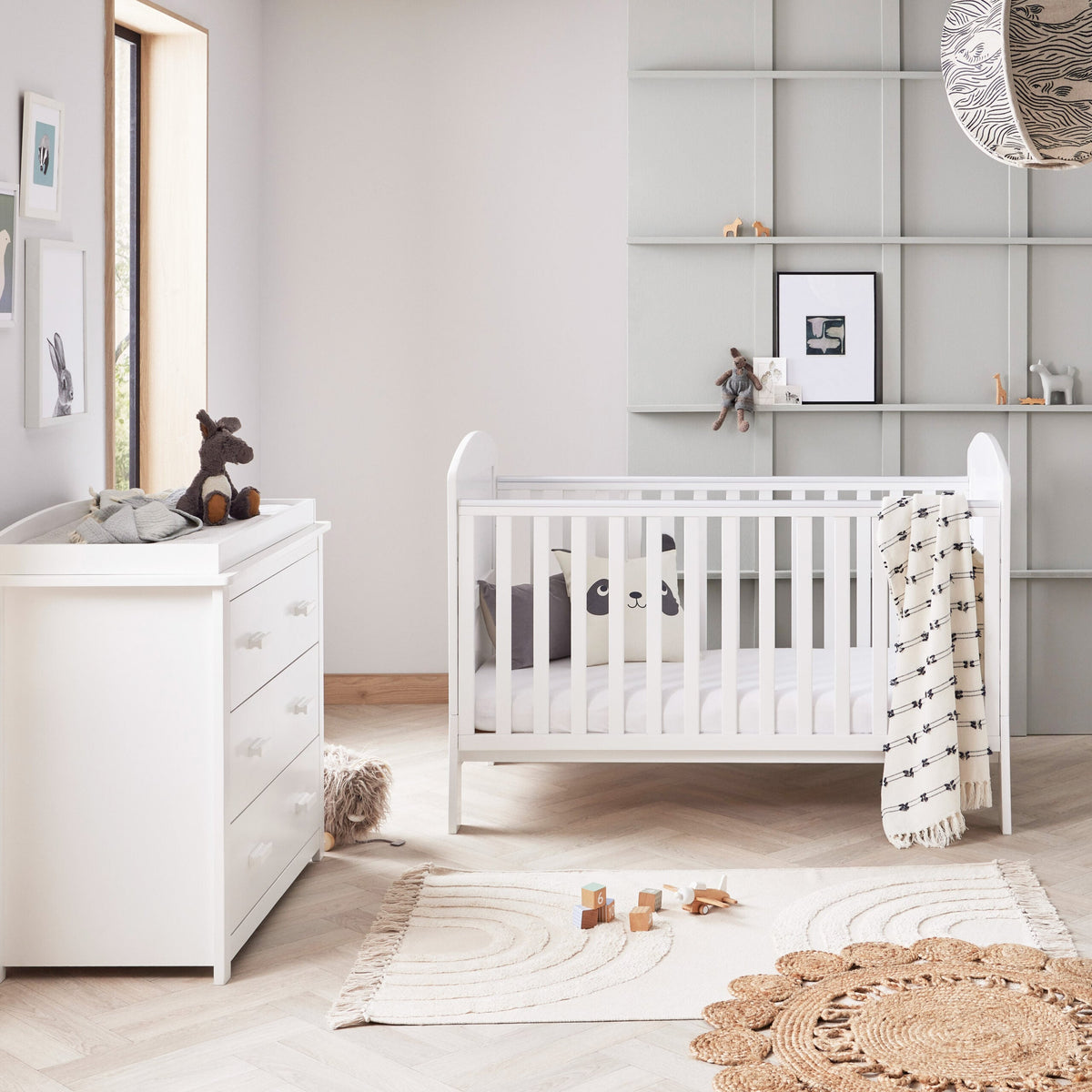 Aston 2 Piece Nursery Furniture Set - White