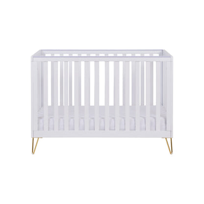 Kimi Cot Bed – White with Fibre Mattress for cot