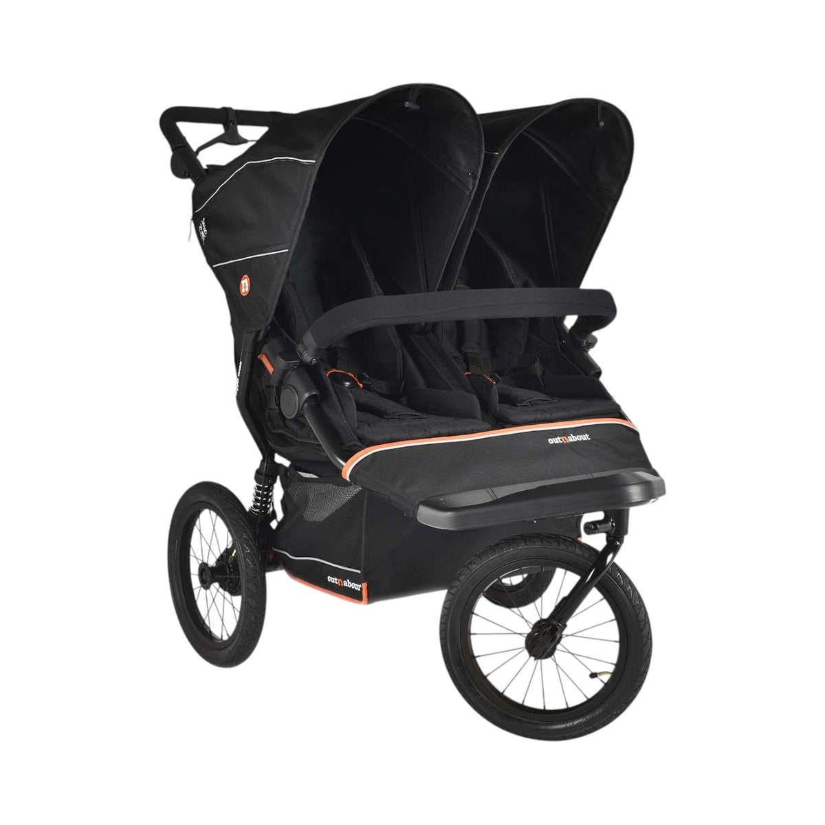 Out n About Nipper Double V6 Plus Pushchair - Summit Black