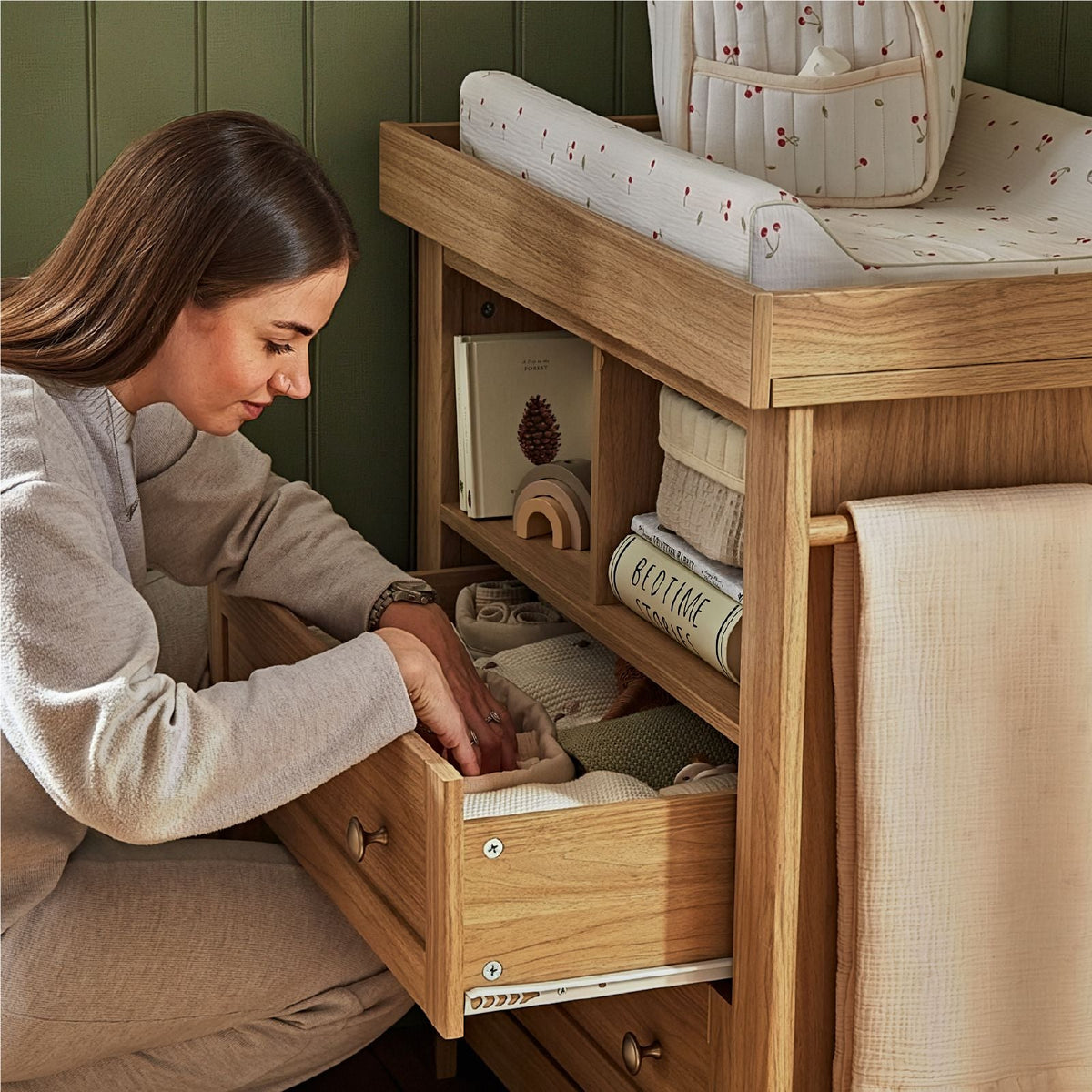 Burford Dresser Changer - Oak