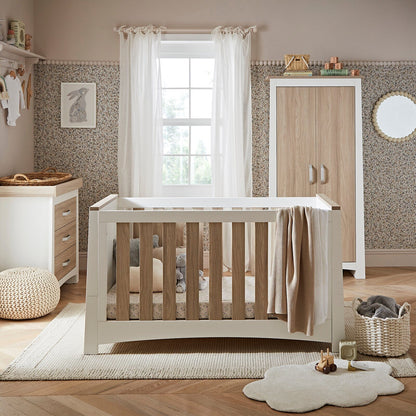 Ada Nursery Wardrobe - White & Ash