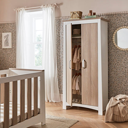 Ada Nursery Wardrobe - White & Ash