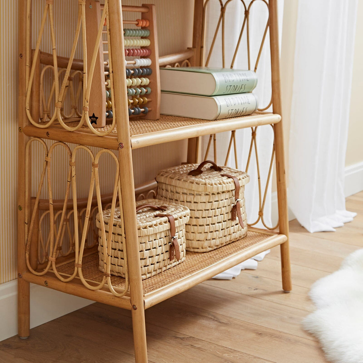 Aria 3 Tier Shelving Unit - Rattan