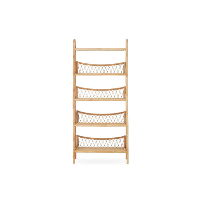 Aria 5 Tier Shelving Unit - Rattan