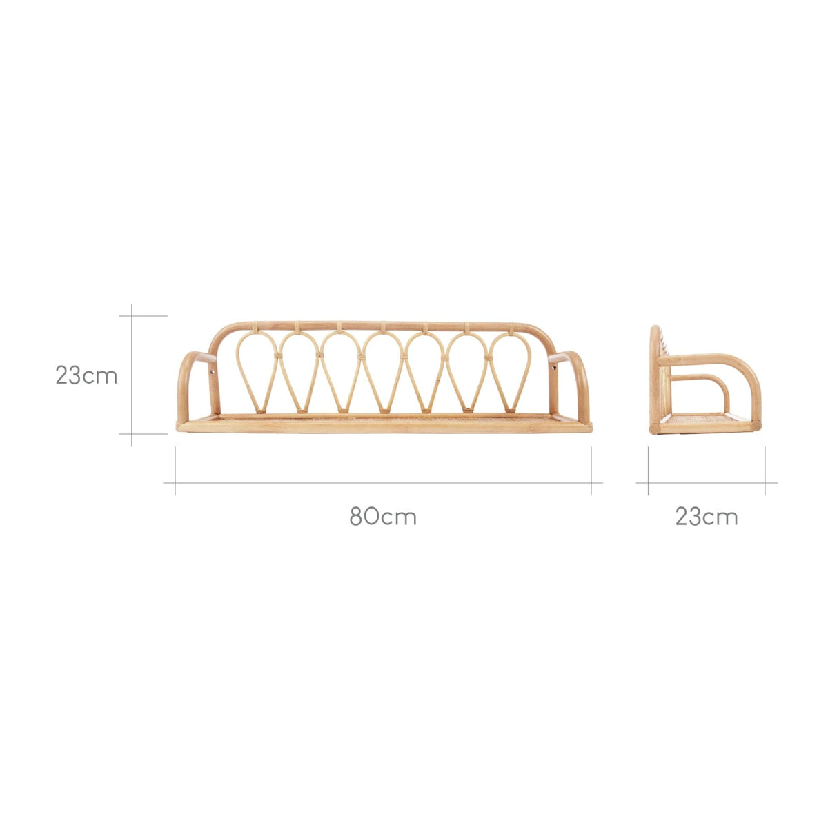 Aria Rattan Shelf - Large