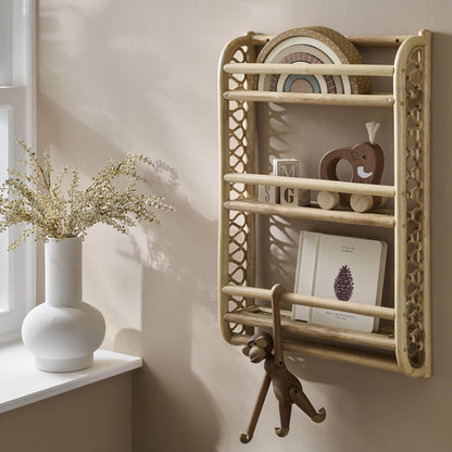 Aria Wave Bookshelf - Rattan