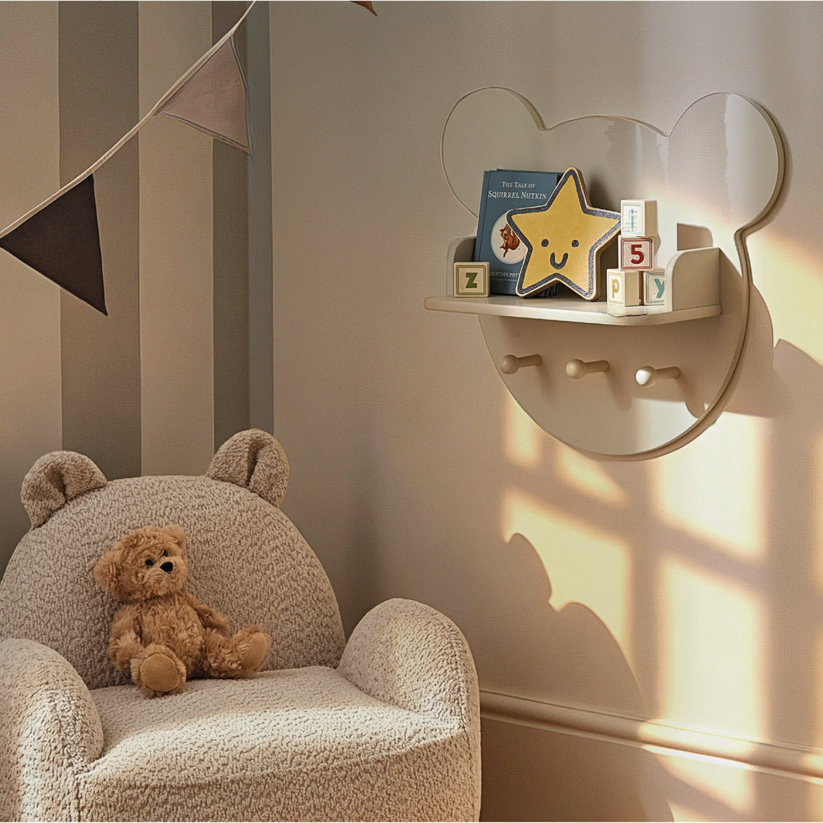 Play House Bear Shelf - Pebble