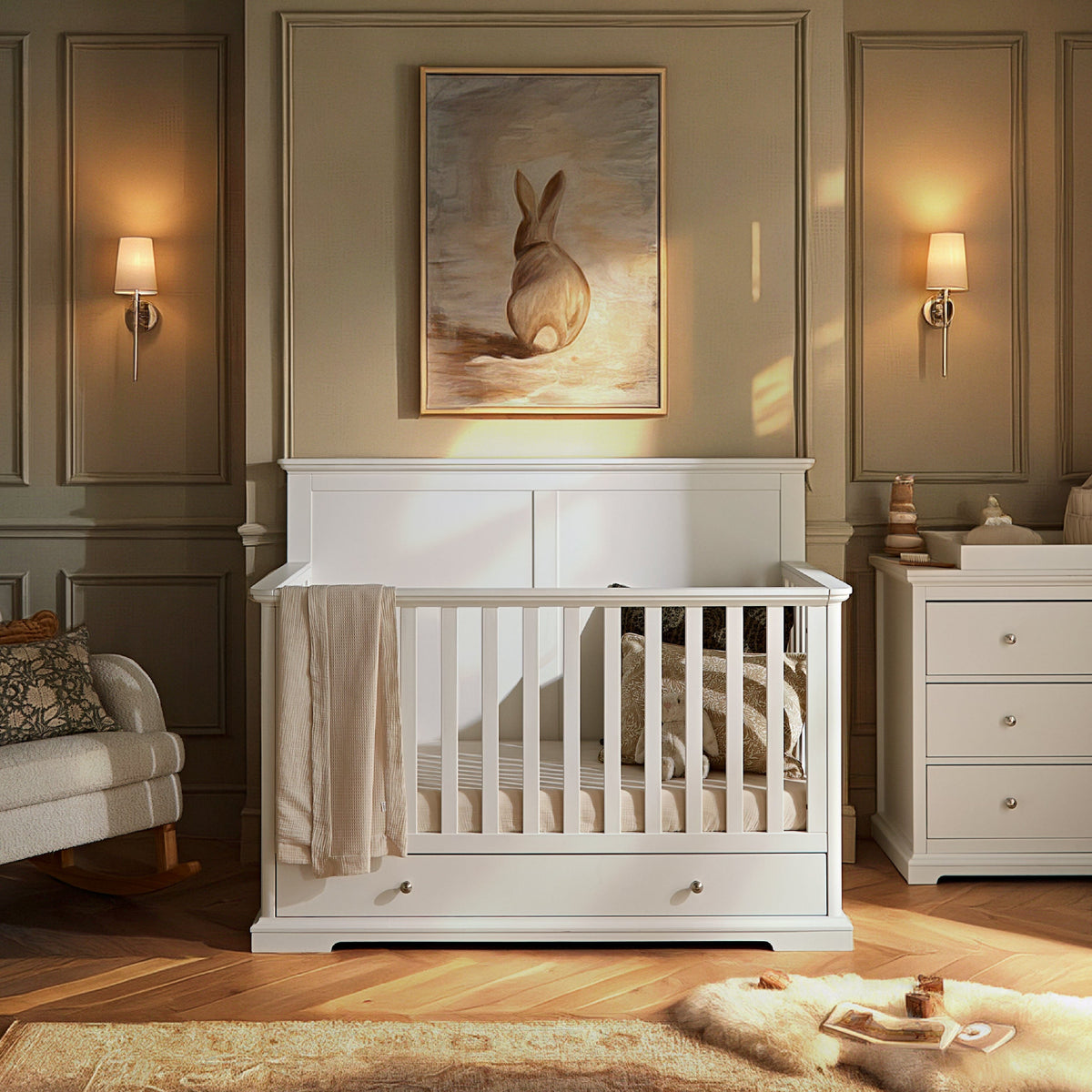 Beaumont Grand Cot Bed - White