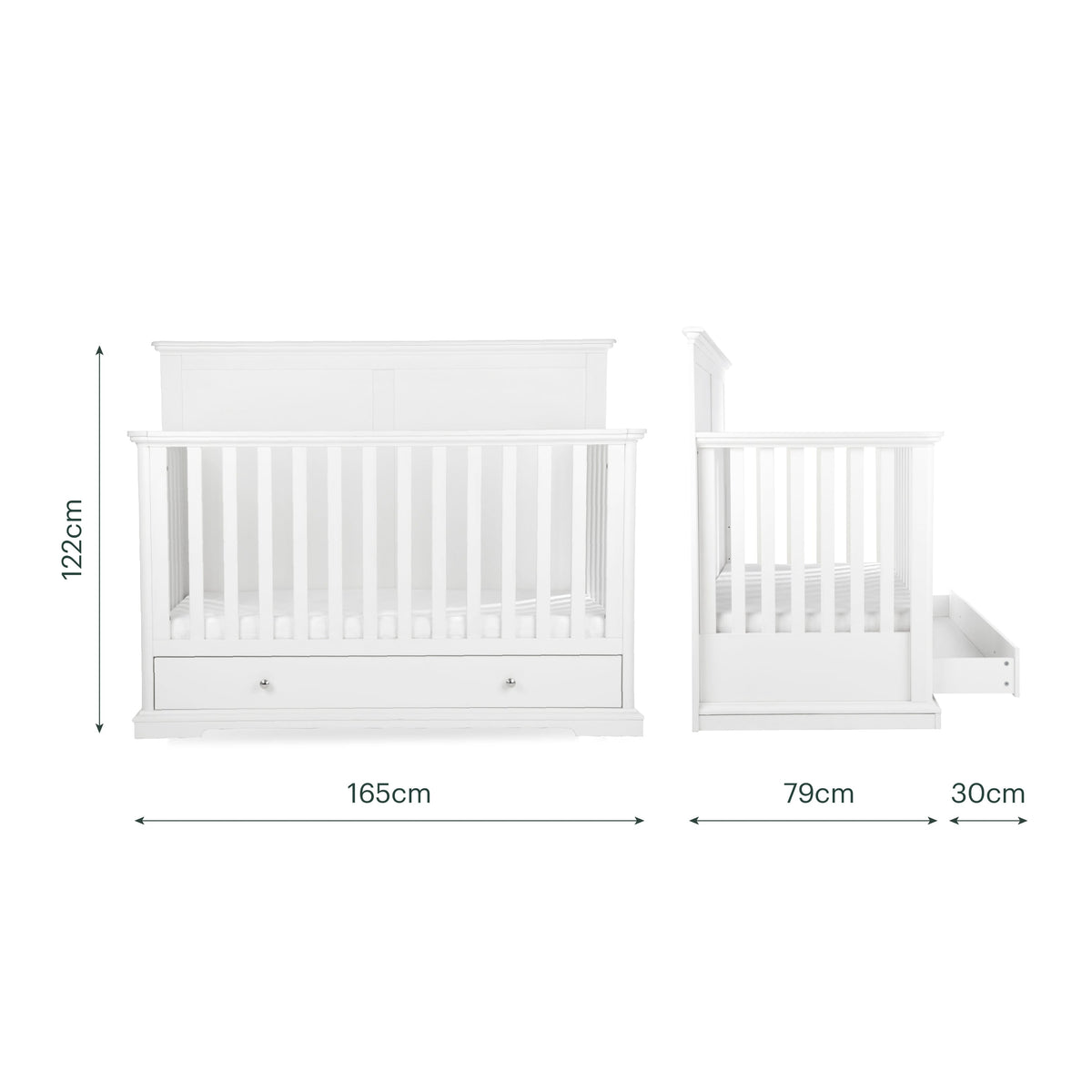 Beaumont Grand Cot Bed - White
