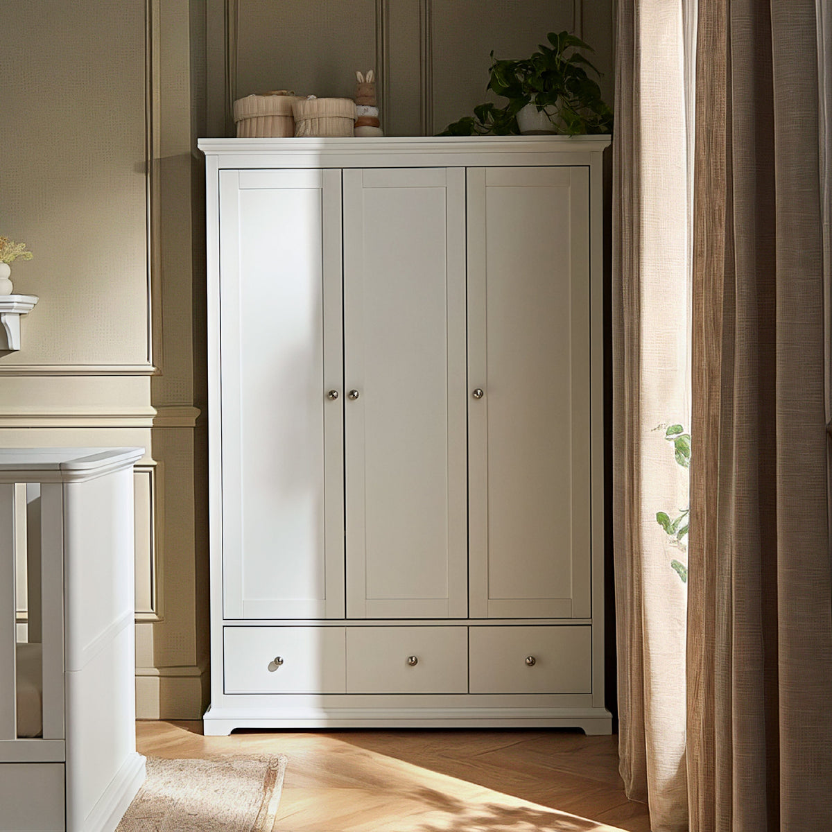 Beaumont Triple Wardrobe - White