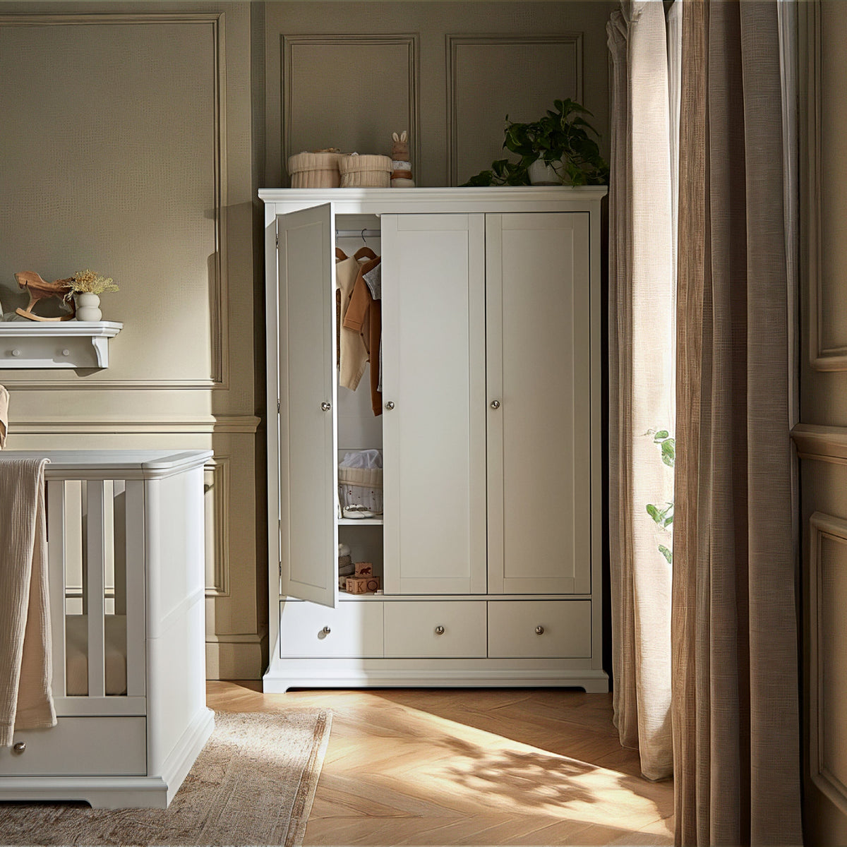 Beaumont Triple Wardrobe - White