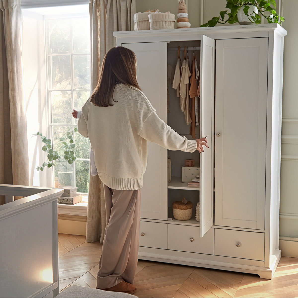 Beaumont Triple Wardrobe - White