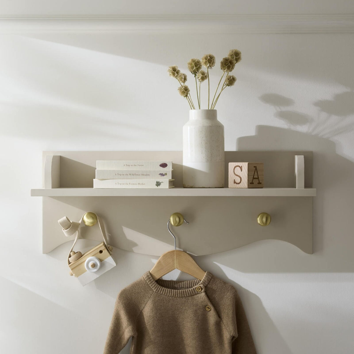 Clara Nursery Shelf - Cashmere & Ash