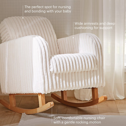 Etta Nursing Chair - Faux Fur Cream